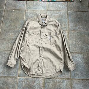 Carhartt Flame Resistant Long Sleeve Work Shirt Men's Size Medium